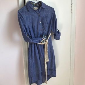 Anthro chambray XS dress